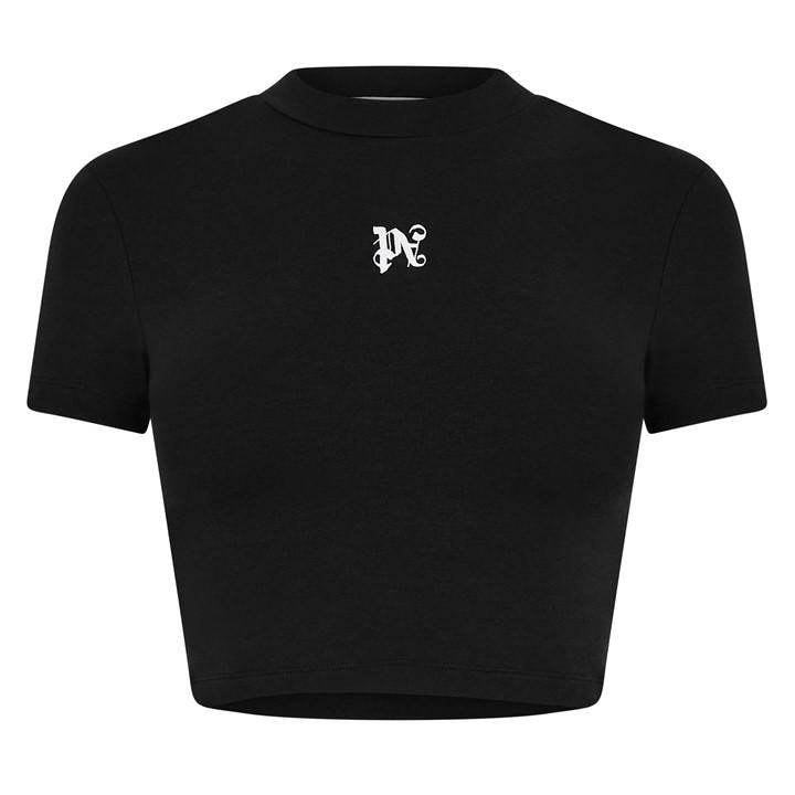 PALM ANGELS ONOGRAM FITTED T-SHIRT