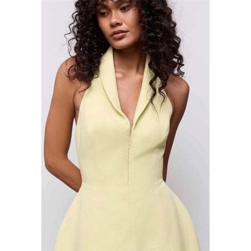 ODD MUSE - Womens Zip Collar Mini Dress