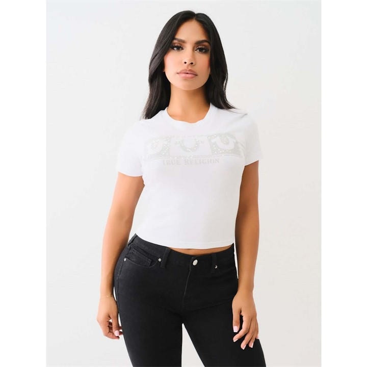 TRUE RELIGION BOX HORSESHOE T-SHIRT WOMENS
