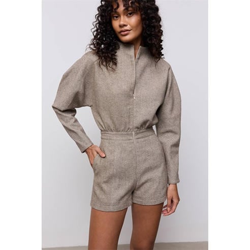 ODD MUSE - Women's Tweed Playsuit