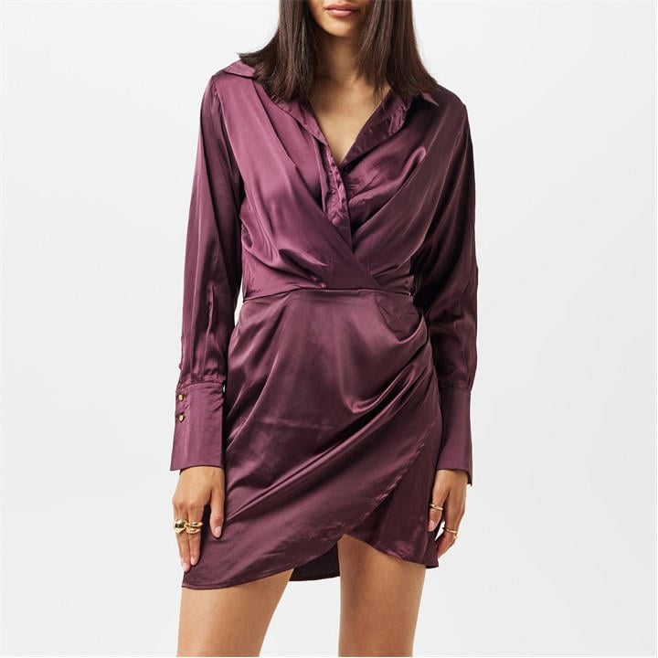 ACEWIN Wrapover Hem Shirt Dress (Size S-XL) 703264