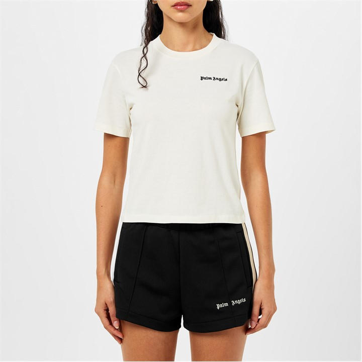 Black - PALM ANGELS - Embroidered Logo T-Shirt