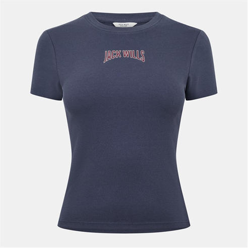 Jack Wills - Women's Graphic Baby Slim Fit T-Shirt