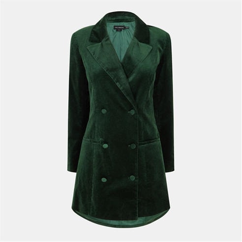 GOOD AMERICAN - Women's Executive Velvet Blazer Dress