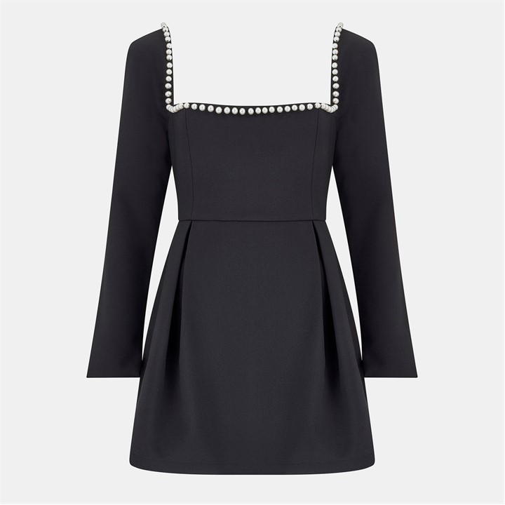 Odd Muse Tall The Ultimate Muse Pearl Dress In Black