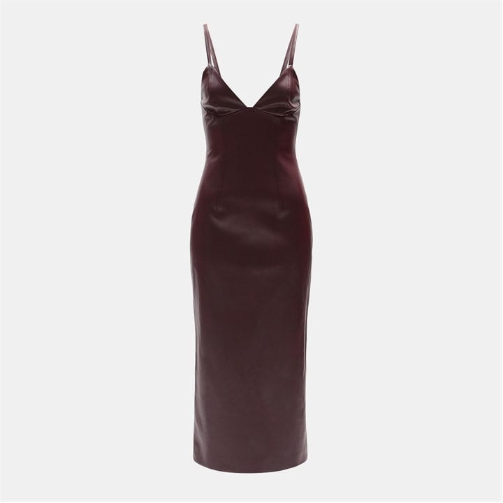 Bardot Women's Estine Midi Strappy Plunge Bodycon Dress - Red