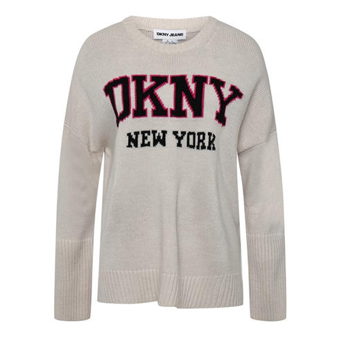 DKNY - Womens Varsity Logo Intarsi T-Shirt
