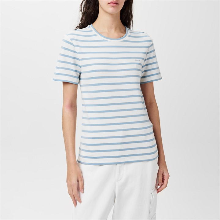 Gant Striped T-shir In Blue