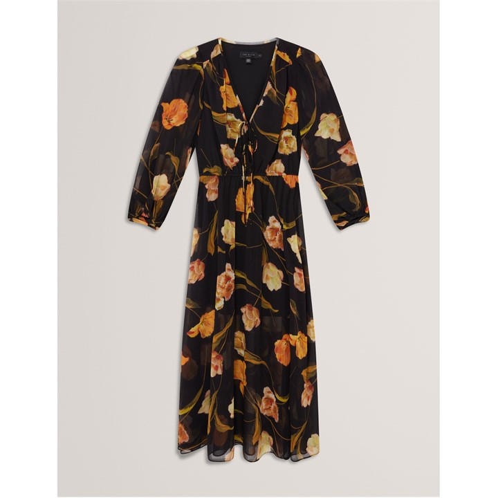 Ted Baker Women's Plain Midi Tea Dress - Black