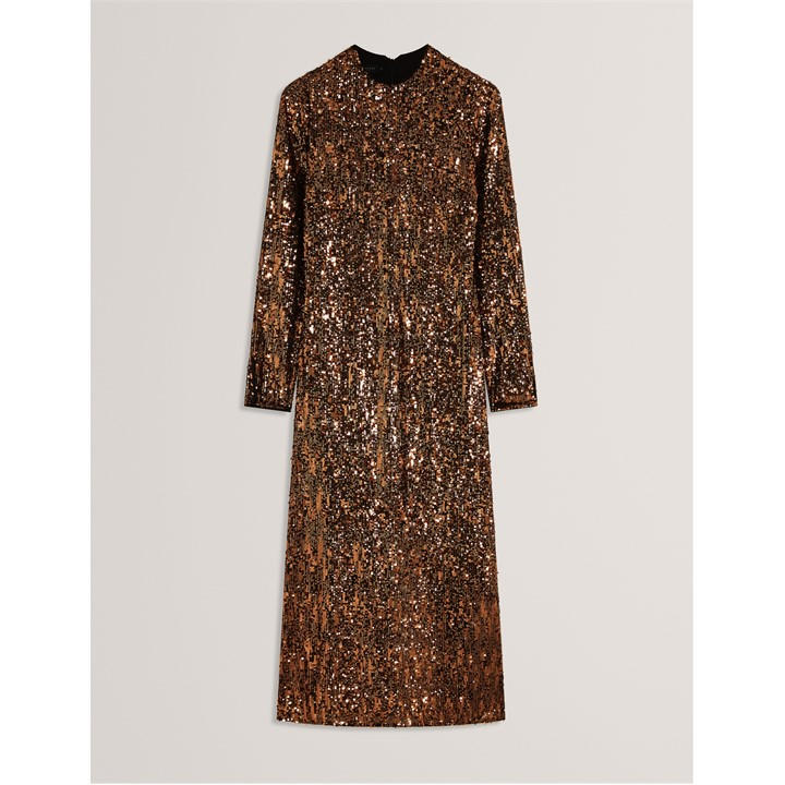 Ted Baker Women's Sequinned Bodycon Dress - Neutral