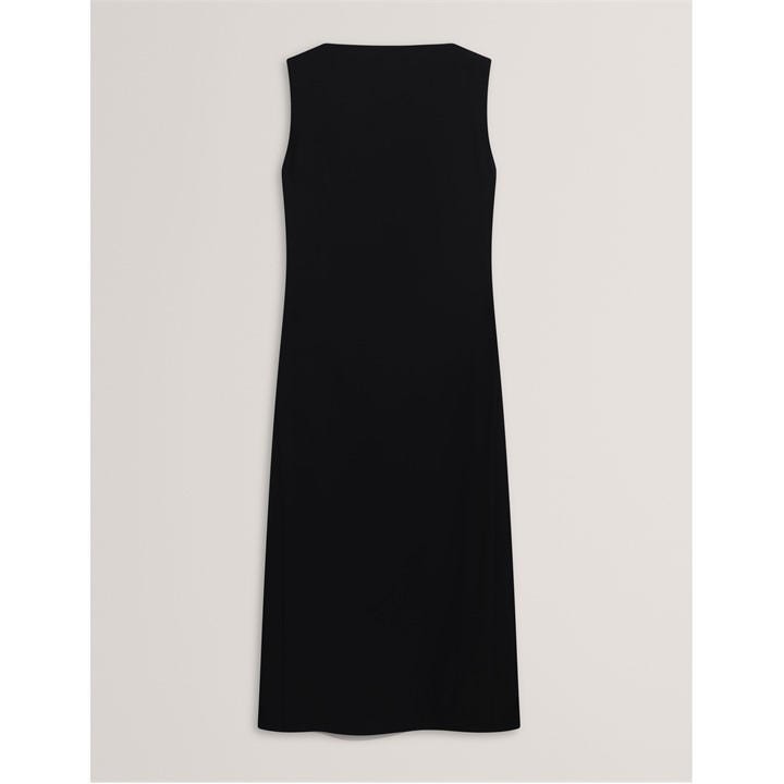 Ted Baker Ted Pleat Midi Dress Ld54 - Black