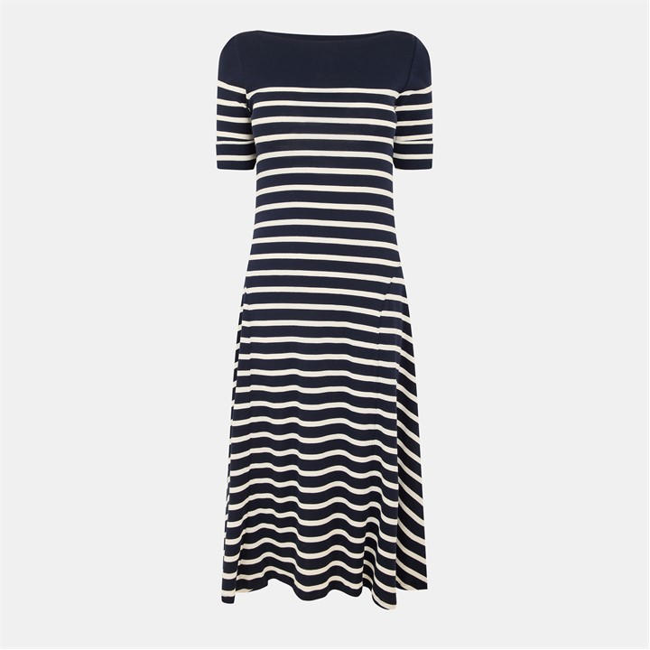 Lauren by Ralph Lauren Women's Munzie Real Leather A Line Dress - Blue