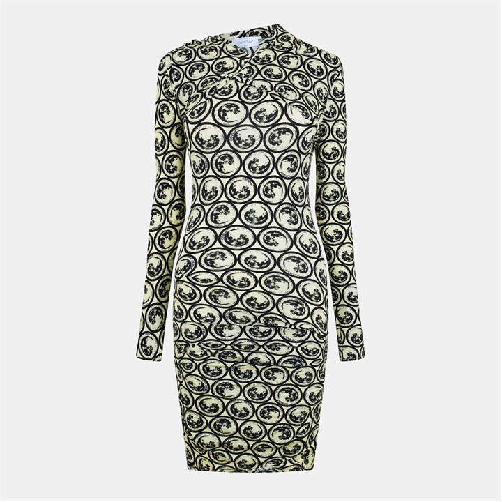 Off-white Ff Twist Mini Dress In Multi