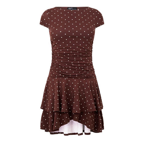 NOBODYS CHILD - Women's Yuki Polka-Dot Viscose Mini Dress