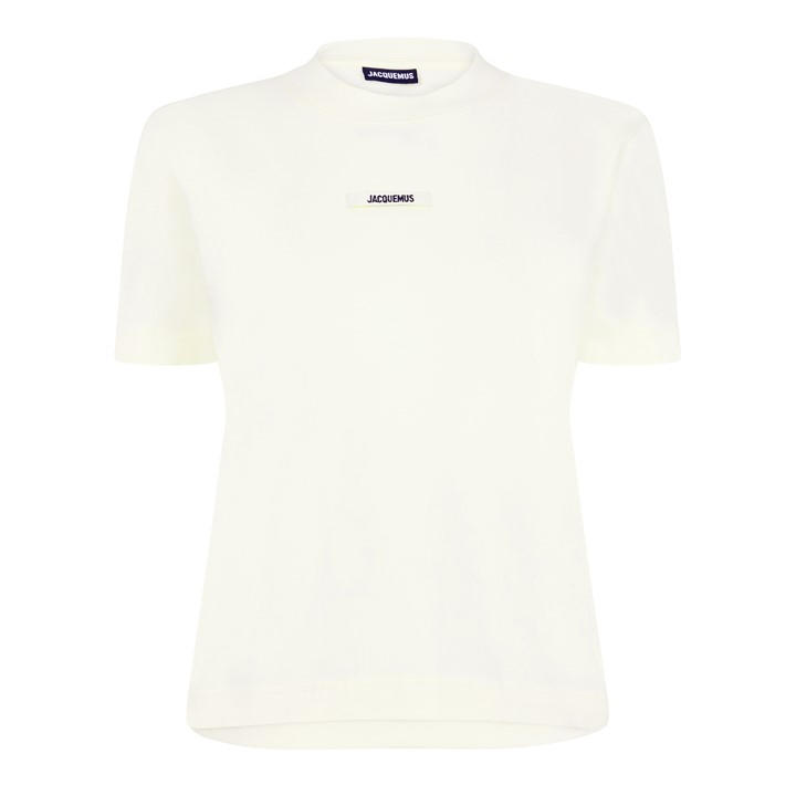 Jacquemus Roun Neck Cotton Logo T-shirt In Gray