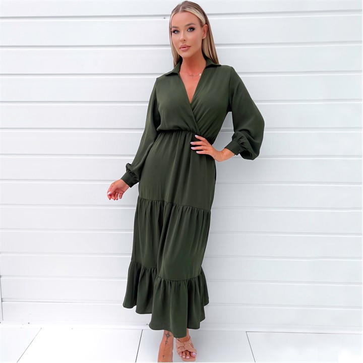 Ax Paris Sleeve Wrap Top Smock Midi Dre