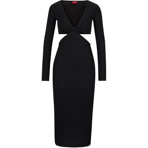 chinese dress ladies Noir Knit Maxi Dress | Jaded London main image 1