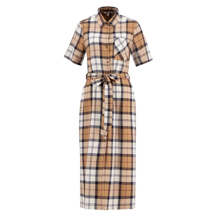 BARBOUR Womens Fern Midi Dress - Beige