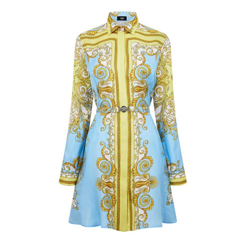 VERSACE - Women's Barocco Silk Shirt-Dress