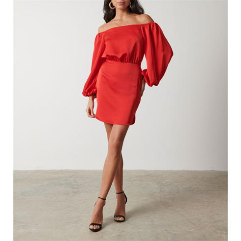 Pretty Lavish - Women's P Fern Off-Shoulder Bardot Mini Dress