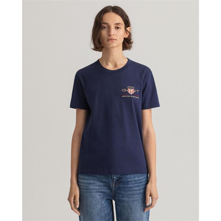 Gant Archive Shield Tee In Blue