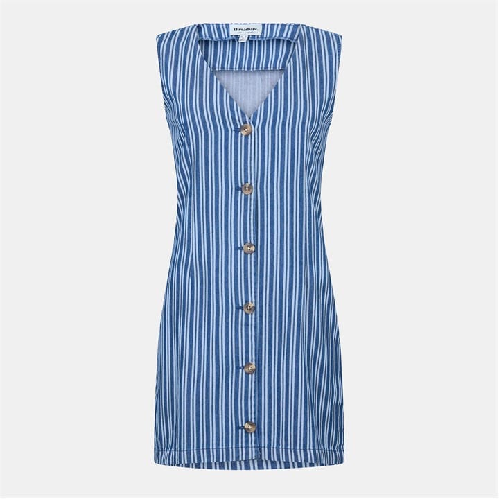 Threadbare Delancy Dress In Blue