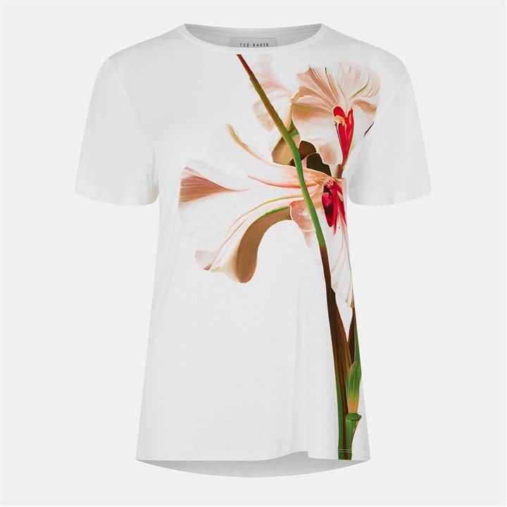 Ted Baker Women's Blue Ted Print T-Shirt Size 8