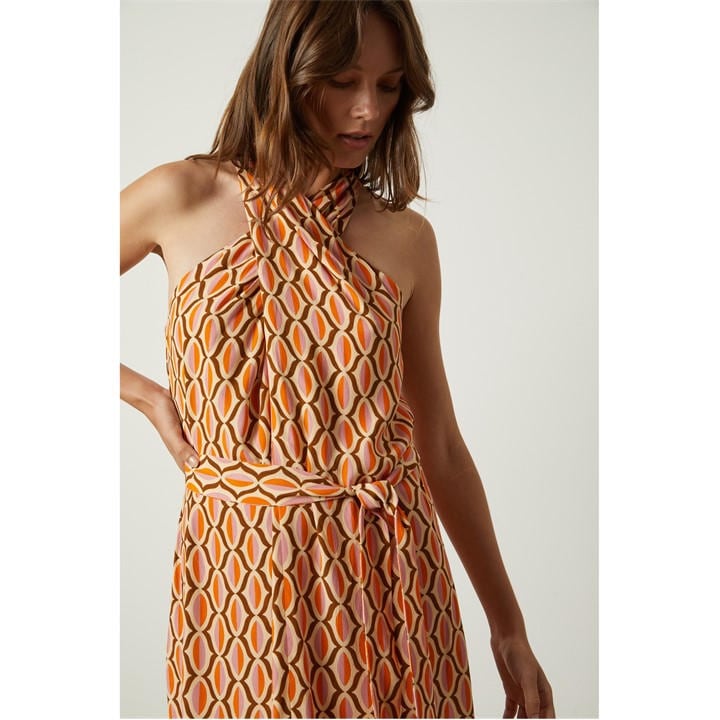 Velvet by Graham and Spencer Women's Geo Shift Dress - Orange