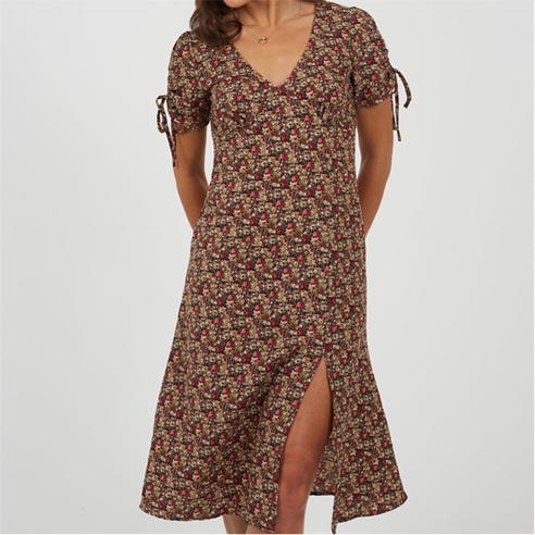 Brave Soul - Womens Floral Dress with Side Split Detail
