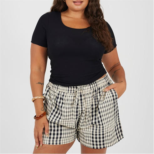 Brave Soul - BS Plus Size Basic Ribbed Short Sleeve T-shirt