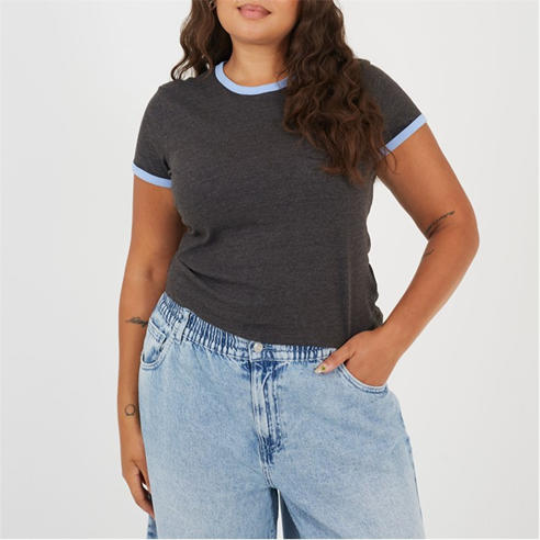 Brave Soul - BS Plus Size Short Sleeve Chest Pocket T-shit with Contrast Neck and Sleeve Rib