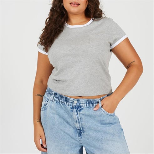 Brave Soul - BS Plus Size Short Sleeve Chest Pocket T-shit with Contrast Neck and Sleeve Rib