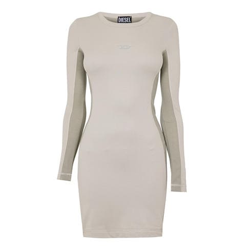 grey off the shoulder bodycon dress Pink Diesel midi bodycon dress White / S main image 0