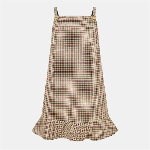 GANNI - Women's Check Mini Pinafore Dress