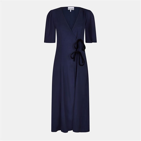 GANNI - Women's Mini Wrap Dress