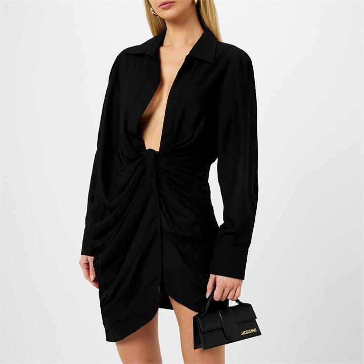 Jacquemus Bahia Sash Dress In Black