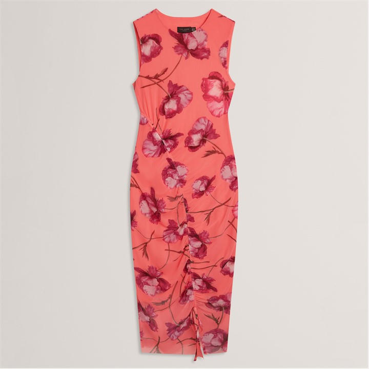 Ted Baker Ted Mesh Midi Dress Ld63 - Orange