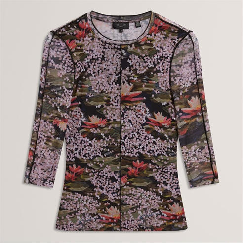 Ted Baker - Ted Mesh Print Top Ld63