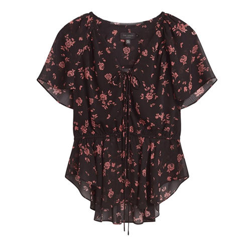 Ted Baker - Ted Baker Soft Woven Peplum Top