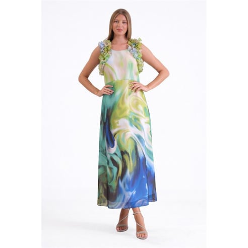 Ella Boo - Ella Abstract print Frill Dress