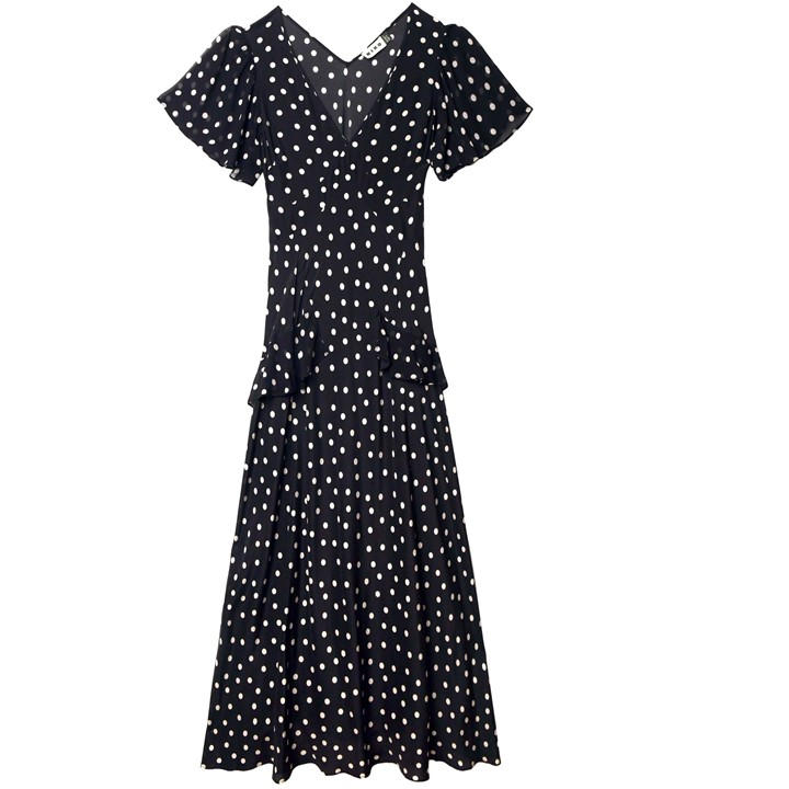 RIXO Women's Evie Tea Dress - Blue