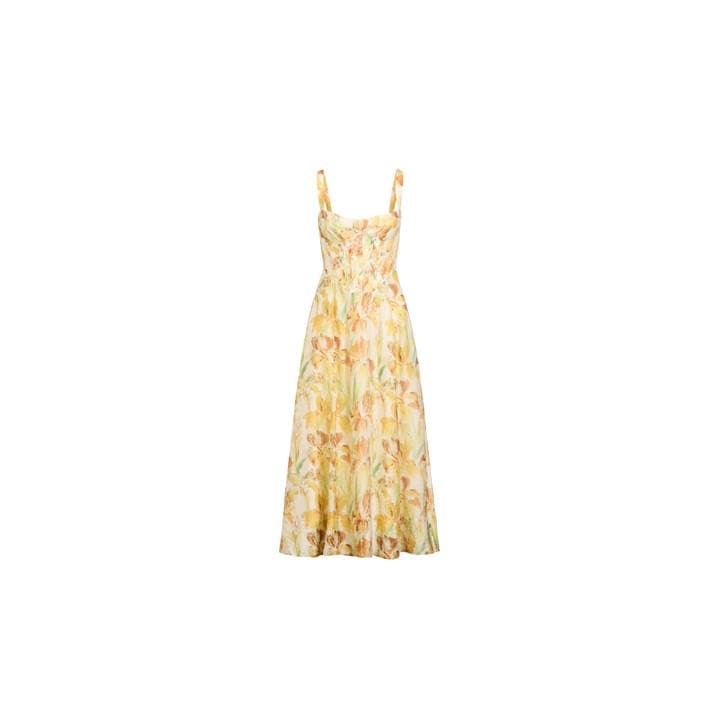 Bardot Womens Adaline Long Midi Dress - Yellow