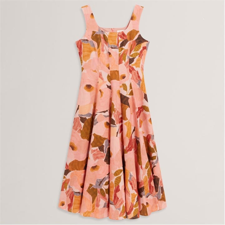 Ted Baker Women's Print Midi Boho Dress - Orange