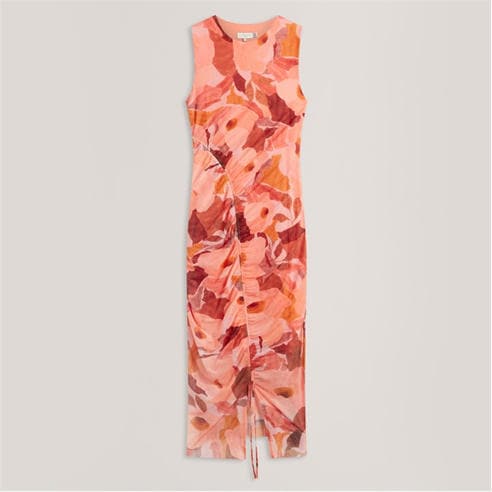 Ted Baker - Womens Garden Print Sleeveless Mesh Bodycon Dress