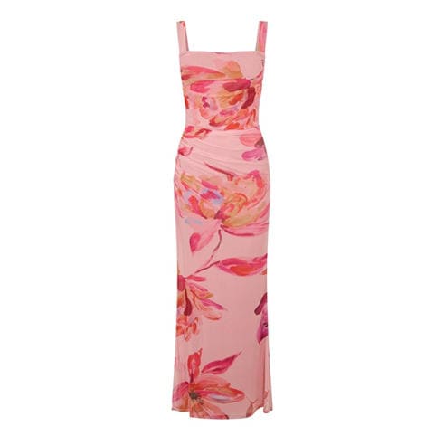 I Saw It First - Printed Mesh Maxi Dress