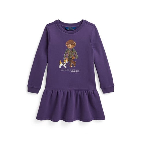 Polo Ralph Lauren - Kids' Bear Long-Sleeve Cotton Fleece Jumper Dress