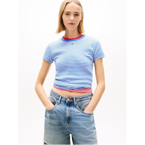 Tommy Jeans - Short Sleeve Logo Ribbed T-Shirt