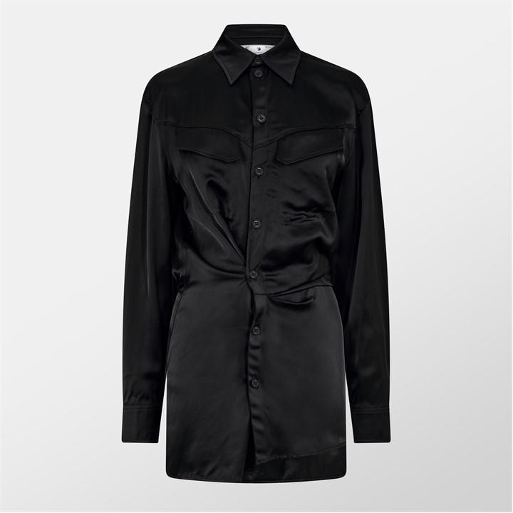 OFF-WHITE OMEN'S TOYBOX TWIST DRESS, SHIRT STYLE