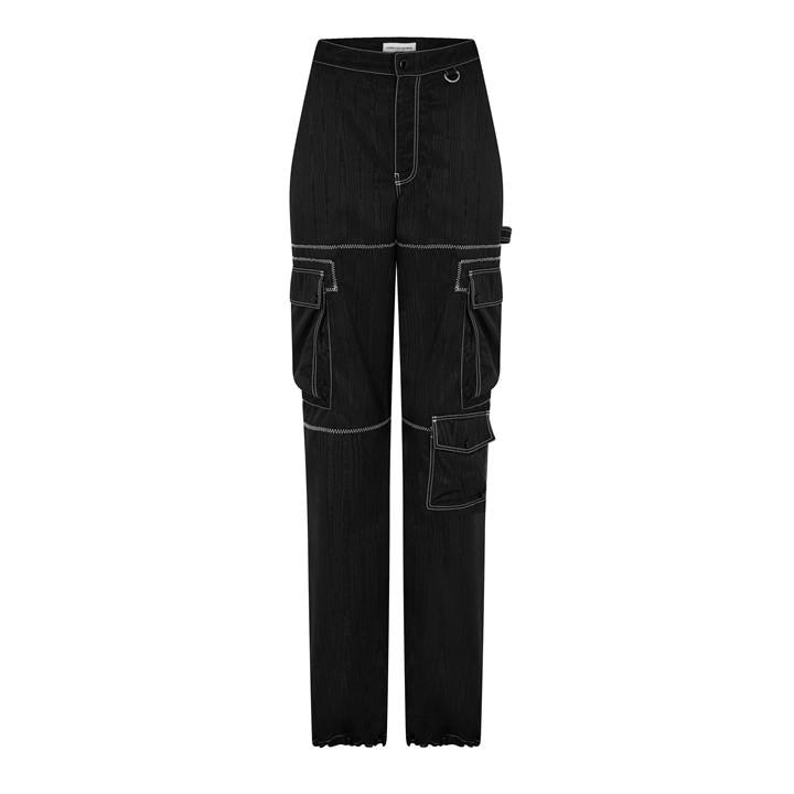 Marine Serre Oire Cargo Trousers In Black