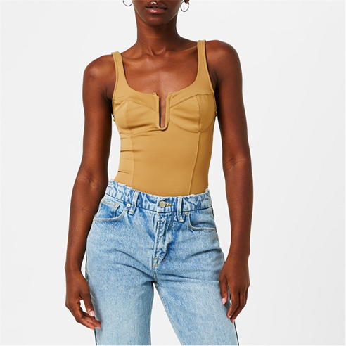 GOOD AMERICAN - Scuba U Ring Corset Bodysuit